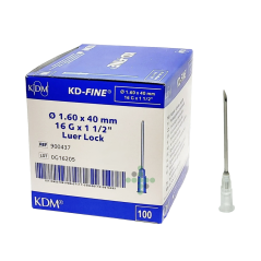 Jednorázová ihla 16G x 1 1/2" biela, 100 ks