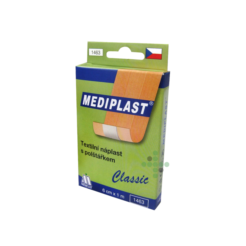 Mediplast textilná náplasť 6 cm x 1 m