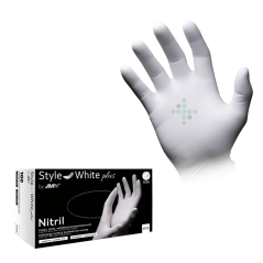 Rękawice nitrylowe Style WHITE PLUS PREMIUM, 100 szt.