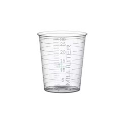 PP Kubek lekarski 30 ml, dzielony - różne kolory