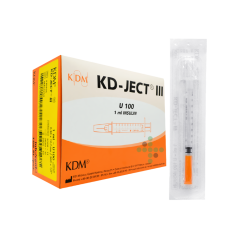 Inzulínová stříkačka 1 ml G30, s jehlou, 100 ks