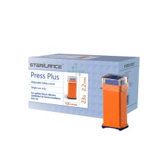Press Plus Odběrové lancety 23 G, oranžová -100 ks