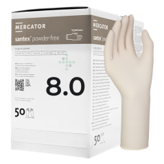 SANTEX latexové rukavice, bez pudru, č. 8.0, 1 kus