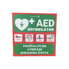 Informačná tabuľa k defibrilátoru 40 x 40 cm