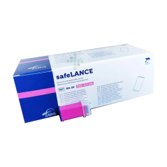 Lancet bezpieczny safeLANCE 21Gx2,4 mm, różowy